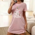 thumbnail image 4 of WJHWSX Womens Nightgown,Nightgowns for Women,Breathable,Slip-On,Printed,Pink,2XL(US:12), 4 of 5