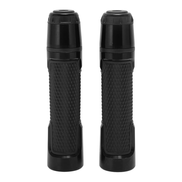 Empuñaduras de manillar universales Unique Bargains 7/8" 22mm 15/16" 24mm de aleación de aluminio y goma para motocicleta, scooter, bicicleta, ATV, negro, 1 par