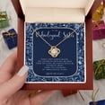 thumbnail image 5 of Gift for Unbiological Sister Unbiological Sister Necklace Soul Sister Big Little Sorority Step Sister Gift - Love Knot Necklace - Message Card & Gift Box, 5 of 5
