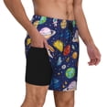 thumbnail image 2 of Fotbe Space Planet Traje de Baño para Hombre – Shorts de Natación de Secado Rápido con Forro y Bolsillos-X-Large, 2 of 6