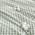 thumbnail image 6 of NAYOROOM 100% Cotton Gingham Duvet Cover King Set, 3-Piece Linen Like Textured Breathable Soft Bedding Cover（Sage Green Gingham）, 6 of 7