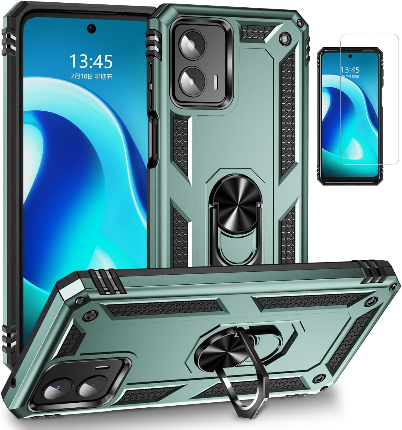 Motorola Moto G 5G 2023 Wallet Case – Mit RFID-Schutz, Kartenfächern & Standfuß, Rose Gold