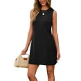 thumbnail image 3 of Vestido Sampeel 2025 negro de cuello redondo casual talla M, 3 of 6