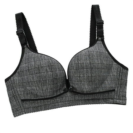 

Hesxuno Lactation Without Steel Ring Front Open Button Pregnant Womens Underwear