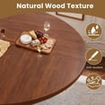 thumbnail image 2 of Round Dining Table for 4-6, PAPROOS 47'' Large Wood Kitchen Table, Dining Room Table with Wide Tabletop & Cross Base, Circle Dining Table Dinner Table for Kitchen Dining Room, Brown(Only Table), 2 of 7