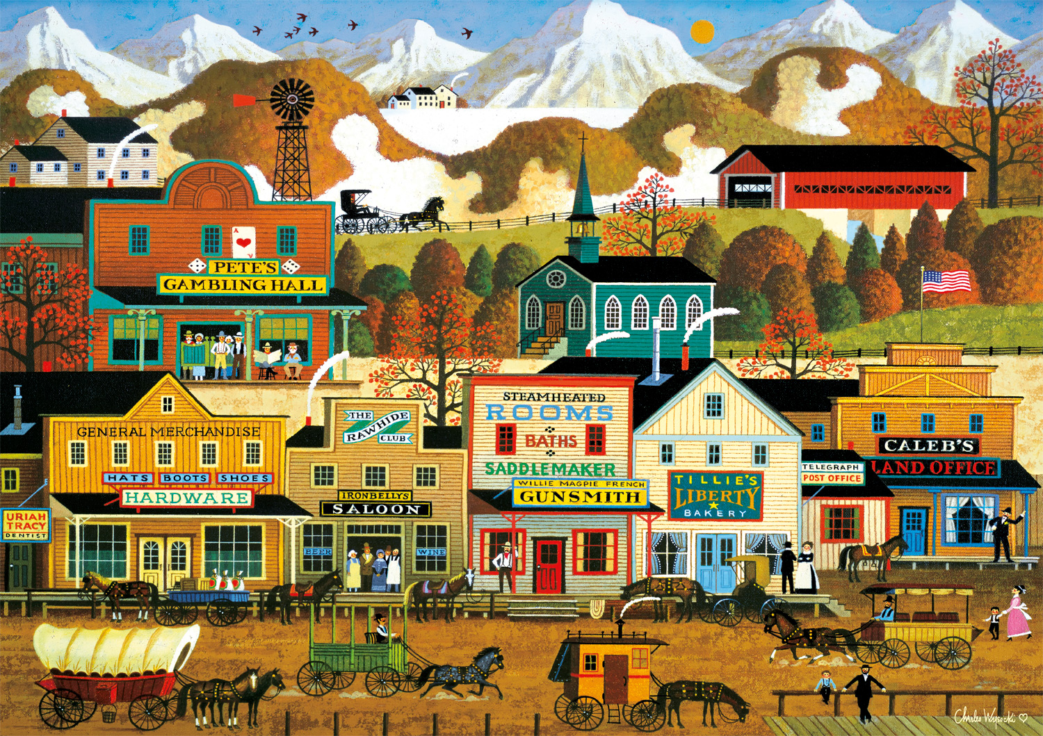 Buffalo Games - Americana Collection - Pete's Gambling Hall - 500 Piece Jigsaw Puzzle