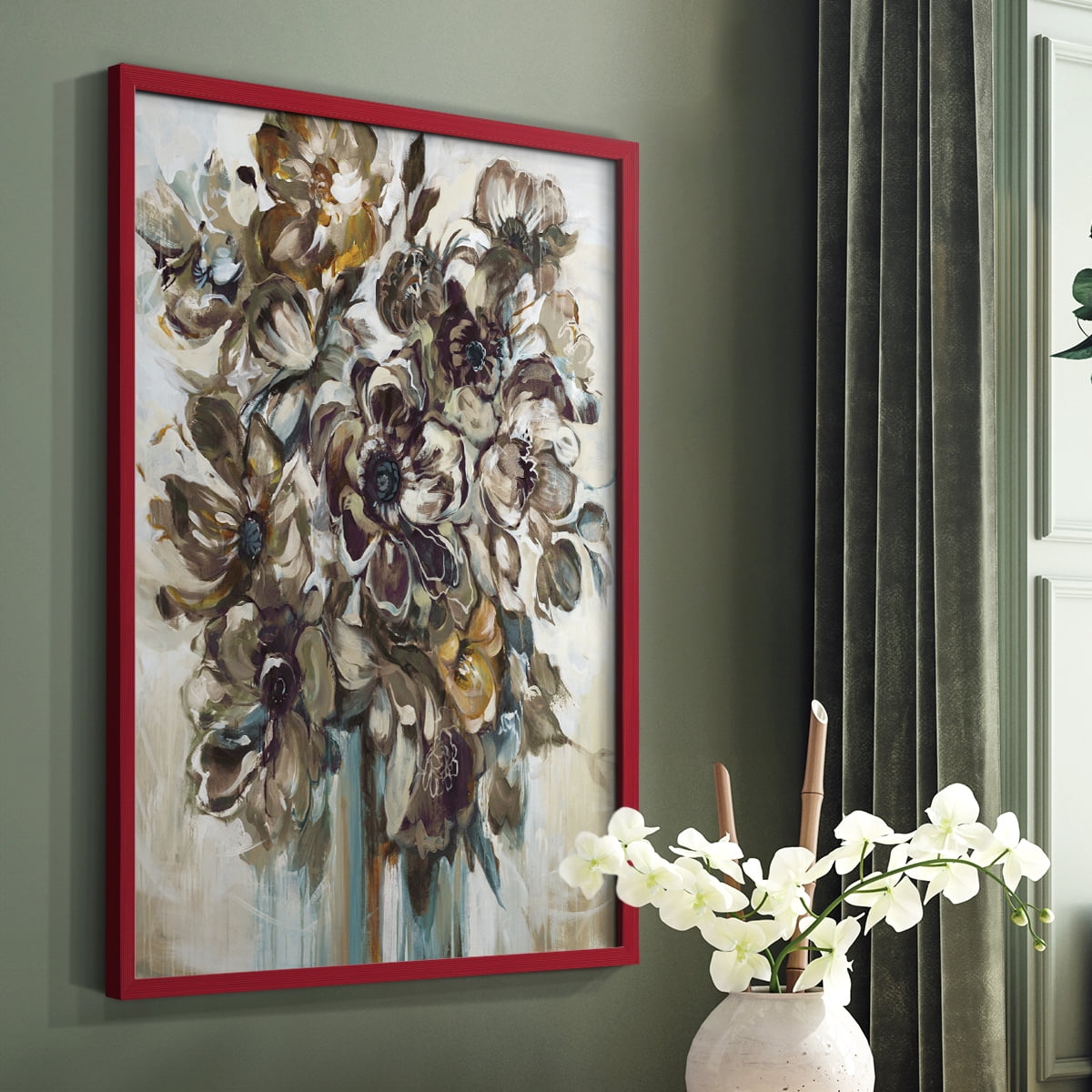 Wild At Heart VI Framed Print in Red Solid Wood 11 x 14 Framed Print