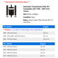 thumbnail image 2 of Automatic Transmission Filter Kit - Compatible with 1986 - 2007 Ford Taurus 1987 1988 1989 1990 1991 1992 1993 1994 1995 1996 1997 1998 1999 2000 2001 2002 2003 2004 2005 2006, 2 of 2