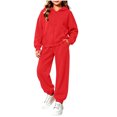 thumbnail image 5 of Lmnyox Kid's Clothing Sets Hoodies and Joggers Sets with Pockets 2 Pieces Winter Tracksuit for 2-14 Years, 5 of 6