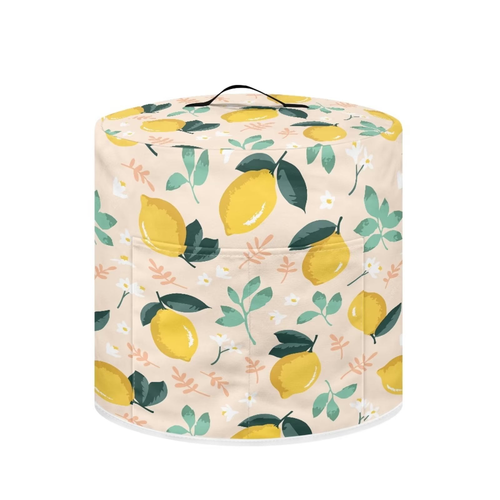 NETILGEN Lemon Fruit Cooker Cover 2 Quilted Front Pockets Slow Cooker