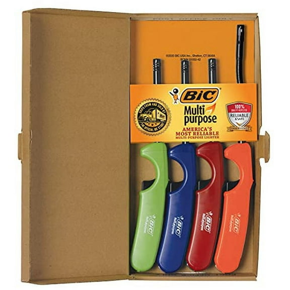 Bic Multi-purpose Lighter, Classic & Flex Wand, 4 Pack
