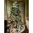thumbnail image 4 of GZHJMY Christmas Tree Skirt, Christmas Elements on White 36" for Indoor Outdoor Holiday Party Office Store Cupboard Decoration, 4 of 6