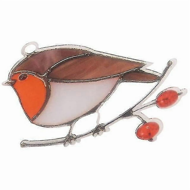Hanging Multicolor Birds On Wire High Stained Acrylic Suncatcher Creative Window Panel Home Room De