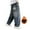 C Blue, variant on Boys Winter Warm Baggy Denim Jeans Wide Leg Elastic Waist Multiple Pockets Lined Cargo Trousers Soft Fabric Comfortable Casual Daily Wear for Children Light Blue 5 Years-6 Years
