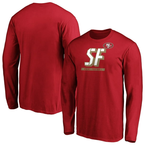 San Francisco 49ers Majestic Iconic Tricode Logo Long Sleeve T-Shirt ...