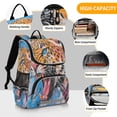 thumbnail image 4 of YAZAOO School Backpack Travel Bag Bookbags Bookbags Vivid Predator Pattern, 4 of 7