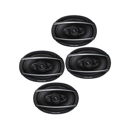 Pioneer TS-A6960F 4-Way 450W 6"x9" Coaxial Car Speakers, Black (2 Pairs)
