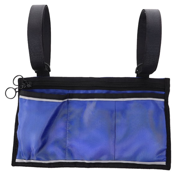 LAMIRO Wheelchair Bag Portable Wheel Chair Carry Pouch Durable Arm Rest Pouch (Blue)