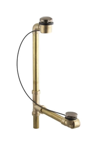 Kohler K-7273-BV Clearflo Horizontal Overflow Bath Drain, Vibrant ...