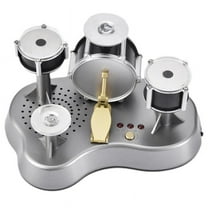 Kids Drum Set Finger Drum Set Electronic Mini Finger Drum Portable Finger Touch Drum Novel Desktop Drum Gift for Kids,1 x Finger Drum Kit,silver