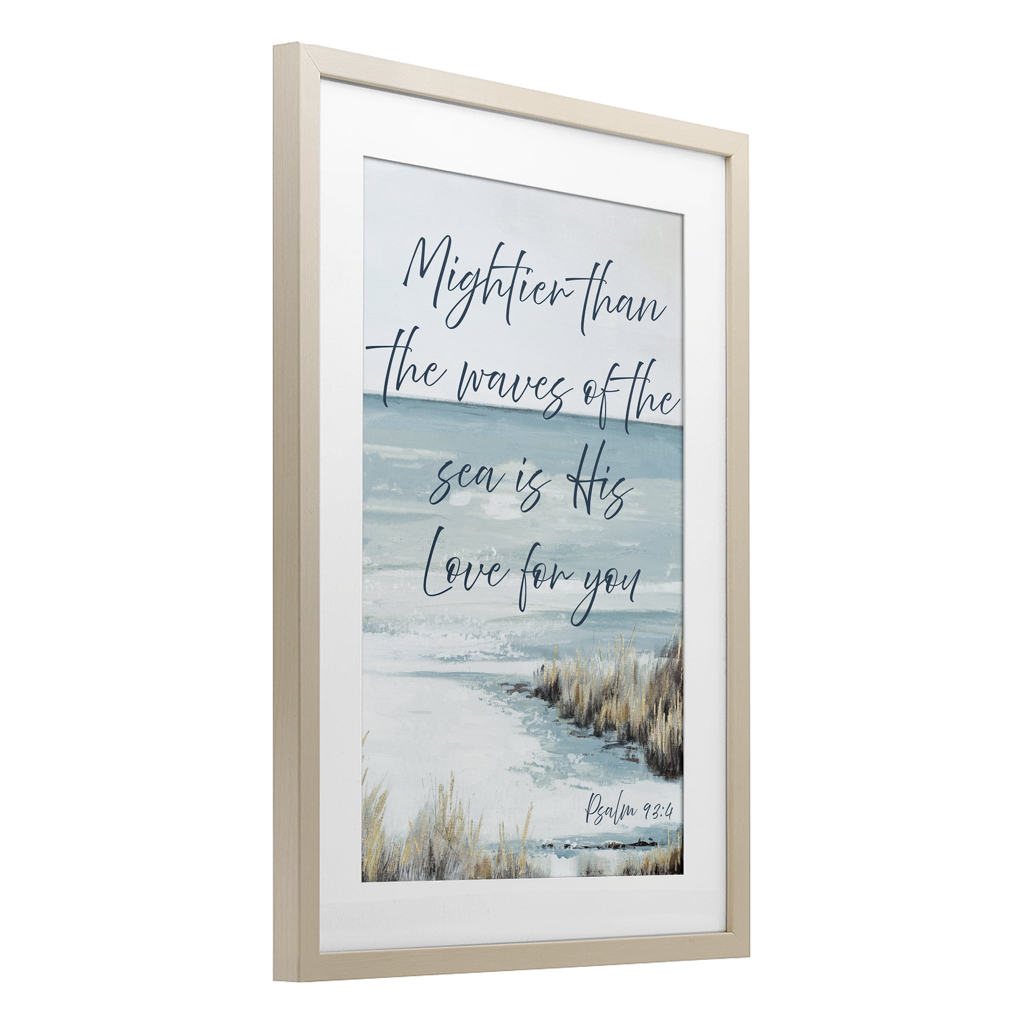 Stupell Industries Mightier Than The Waves Birch Framed Print Under Glass, design by Patricia Pinto