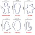 thumbnail image 2 of Juego de cortadores de galletas EANINNO Christmas, 6 unidades, acero inoxidable, 2 of 9