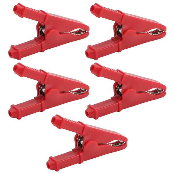 Abrazadera de prueba de potencia aislada, clip de prueba de potencia de 5 piezas Clips de prueba de tipo de seguridad Clip de prueba de potencia elegante y moderno