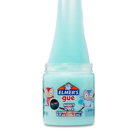 Elmer’s Gue Premade Slime  Night Owl Glow in the Dark Slime  Scented  1 Count