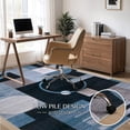 thumbnail image 6 of MICGEEK 10x14 Washable Area Rugs for Living Room, Modern Geometric Printed Rug, Vacuum-Friendly, Non Slip Indoor Rug for Bedroom Dining Room Home Decor Carpet, Charcoal Blue, 6 of 10