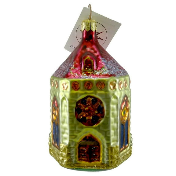 Christopher Radko ARTHURS CHAPEL Blown Glass Ornament Religious Christmas