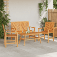 thumbnail image 2 of vidaXL 4 Piece Garden Lounge Set Solid Wood Acacia, 2 of 4