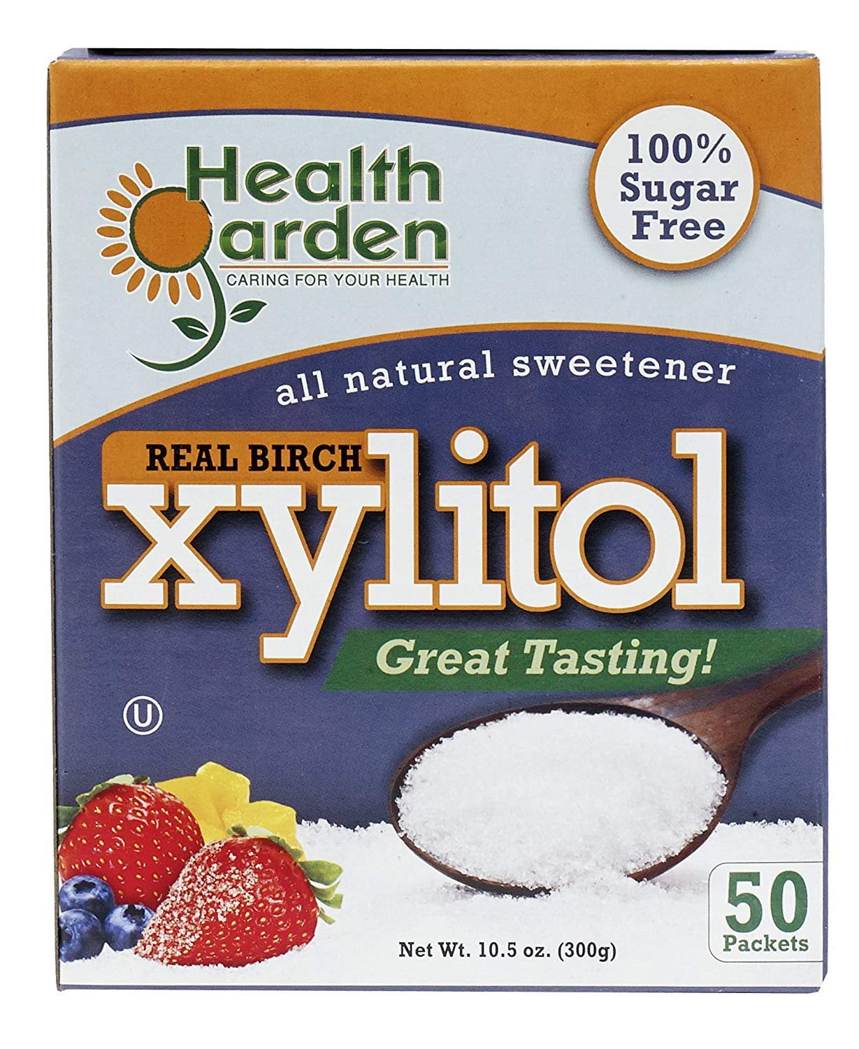 Health Garden Kosher Birch Xylitol Packets 50cnt. Product of USA (Not