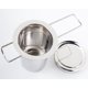 thumbnail image 1 of Colador de té de acero inoxidable, colador de té plegable de doble asa y tapa, se cuelga en teteras y tazas Vhermosa WL-00238, 1 of 4