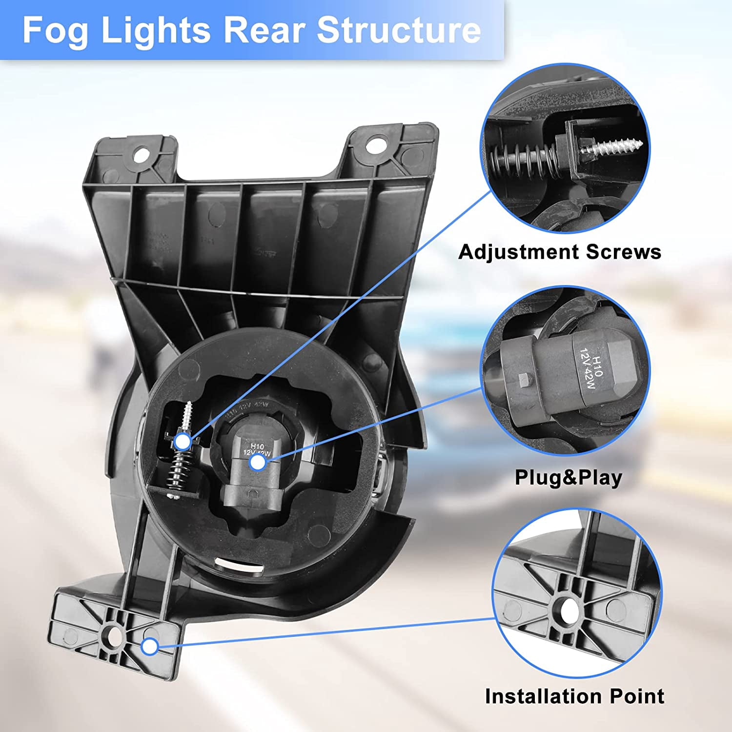For 2011-2014 Ford F150 F-150 Clear Bumper Fog Lights Driving Lamps Left+Right
