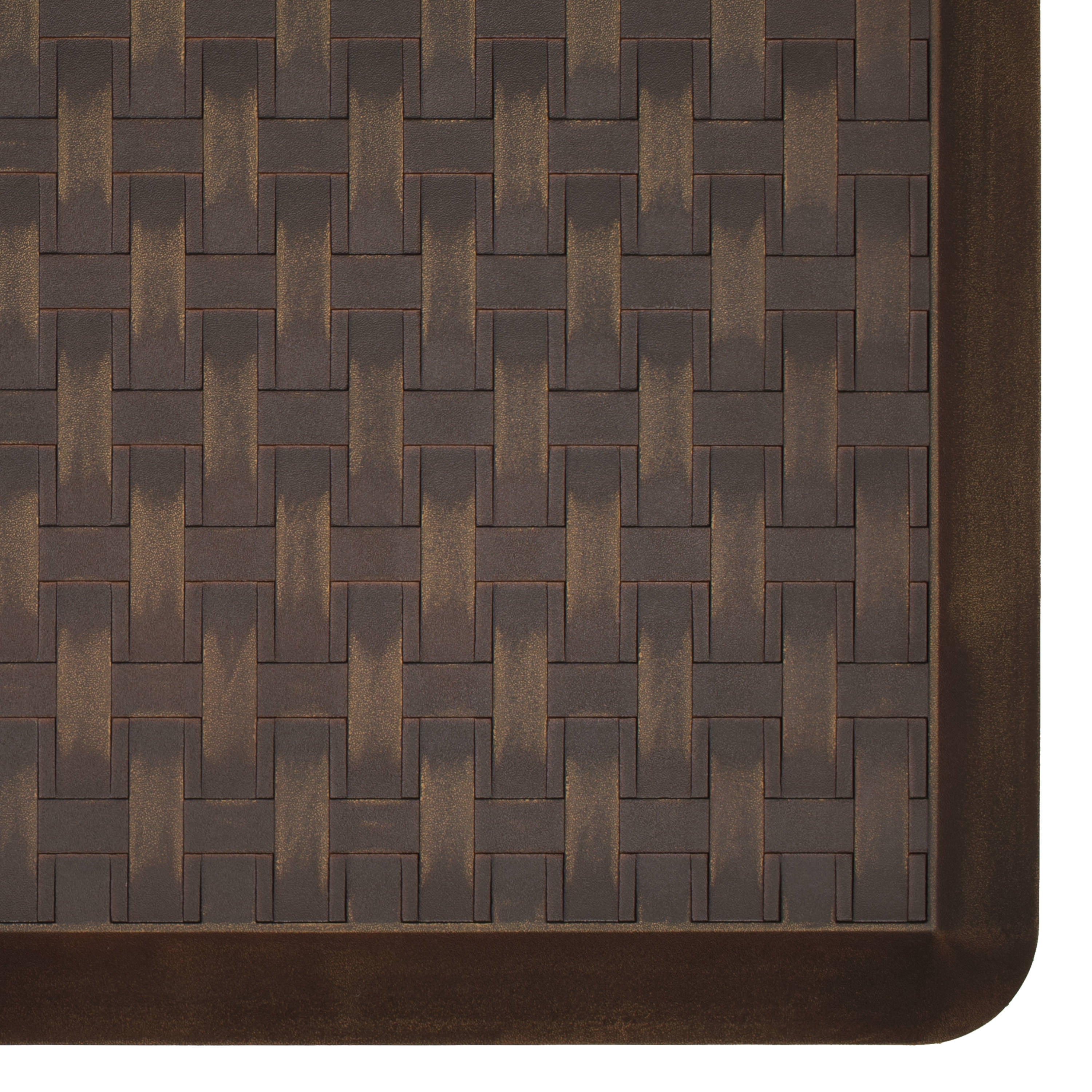 Better Homes & Gardens Woven Basket Kitchen Mat, Oil Rubbed Brown-, 20” x 32”