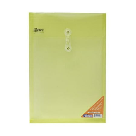 Expanding Legal Envelope - JAM Paper Plastic Envelope with Button and String Tie Closure, Legal Open End, 9 3/4 x 14 1/2, Yellow, 108/pack
