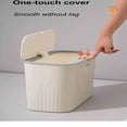 thumbnail image 5 of Coollooc Bathroom Trash Can with Lid-8L/2.1 Gallon Slim Garbage Can-Rectangle Press Type Lid Trash Bin for Narrow Office, Kitchen, Bedroom, Toilet-Soft Close, 5 of 7