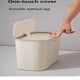 thumbnail image 5 of Aparatos de cocina, Accesorios de cocina, Utensilios de cocina, Utensilios de cocina Bote de basura agrietado Bote de basura de empuje para cocina y baño doméstico Bote de basura de empuje para el hog, 5 of 7