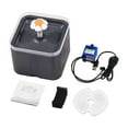 thumbnail image 3 of Mistaha Pet Water Fountain with LED Light and 3 Flow Designs - 2L/67OZ Capacity - Quiet Drinking Dispenser for Cats and Dogs - Transparent Grey - USB Powered, 3 of 6