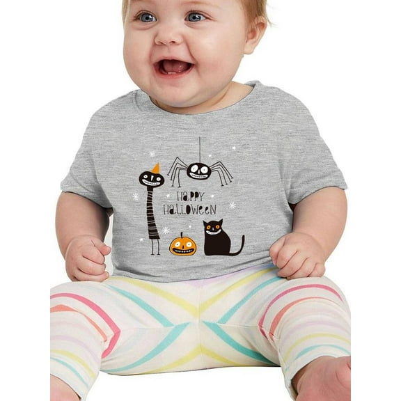 Happy Halloween Spooky Friends. T-Shirt Infant -Image by Shutterstock,  18 Months