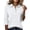 04# White, variant on Womens Shirts 3/4 Length Sleeve Women's Tunic Tops Casual Lapel Polo Shirts Dressy Blouses Trendy Fall Loose Fit Purple 3XL