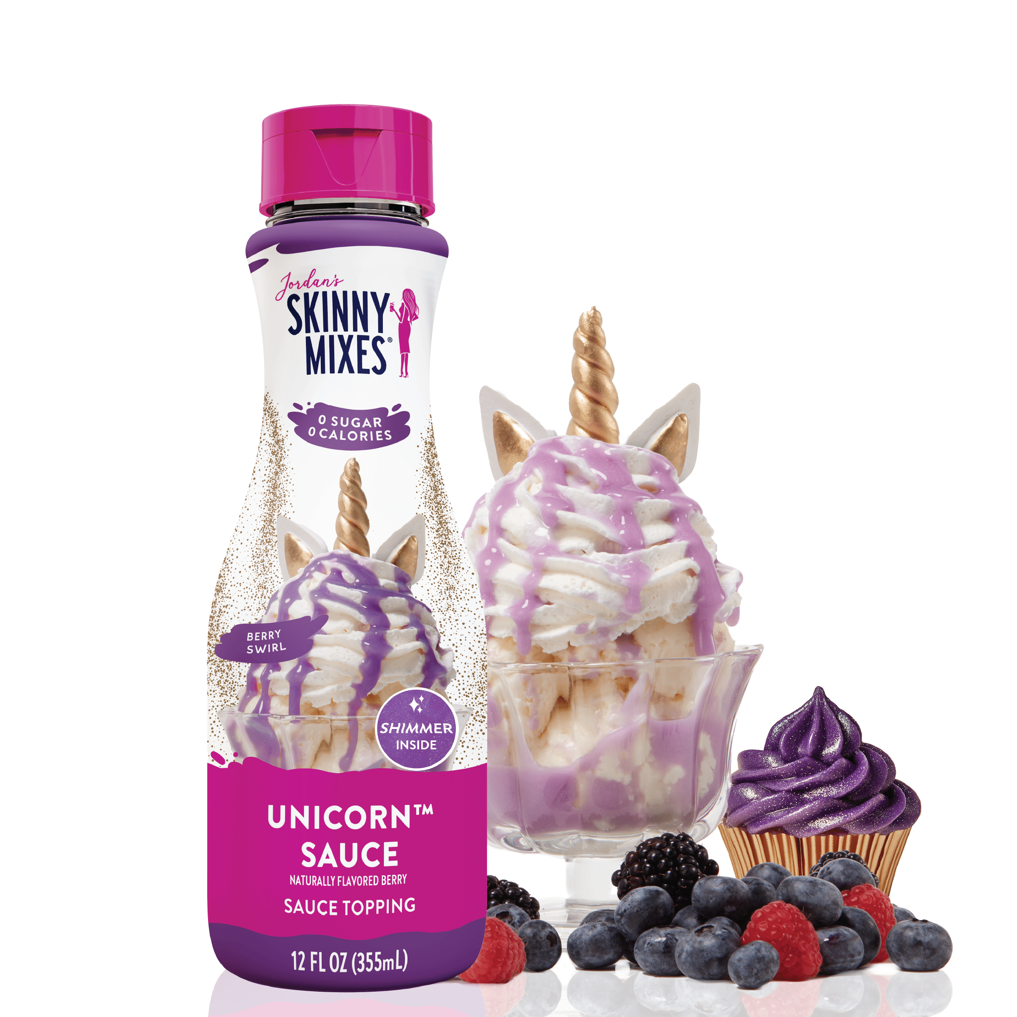 Jordan's Skinny Mixes, Unicorn Sauce Topping,  Purple (12 fl oz)
