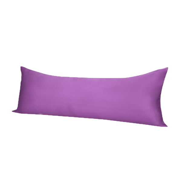 Unique Bargains Solid Print Plaid Woven Pillowcase, Body Pillow, Purple ...