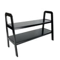 thumbnail image 2 of Benjara Contemporary Ladder Style TV Stand with 2 Open Cut Shelves, Black, 2 of 5