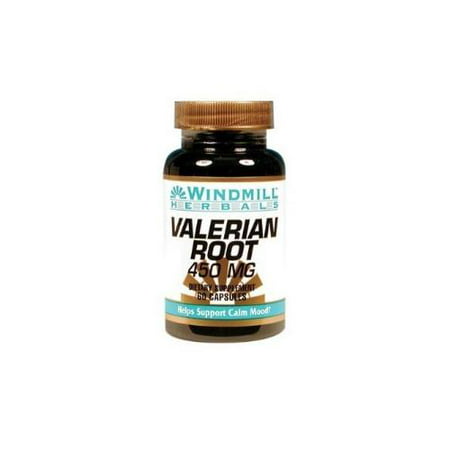 2 pack Windmill Valériane 450mg Extrait 60 Capsules Chaque