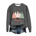 thumbnail image 4 of Uootdi Sweaters for Women Christmas Snowflake Gift Print Knitted Long Sleeve Sweater Casual LooseCrew Neck Top Pullover Funny T ops, 4 of 4
