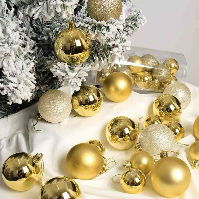 Usmixi Under 5 Dollars Christmas Balls, Christmas Tree Decorations, Christmas Pendants, Colored Centimeters, Christmas Balls, Bright Plastic Christmas