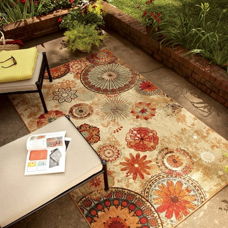 Mohawk Home Alexa Medallion Indoor/Outdoor Nylon Rug, 5' x 8',