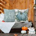thumbnail image 3 of Teal Pumpkin Fall Pillow Covers 18x18, Blue Fall Decor Farmhouse, Buffalo Plaid Fall Decorations for Home,Decorative Throw Pillow Covers Set of 4 for Couch Home Patio Outdoor Thanksgiving Autumn Decor, 3 of 6
