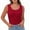 Red, variant on ZQUUVOU Tank Top For Women Square Neck Summer Solid Color Slim Tops (Olive Green,S)